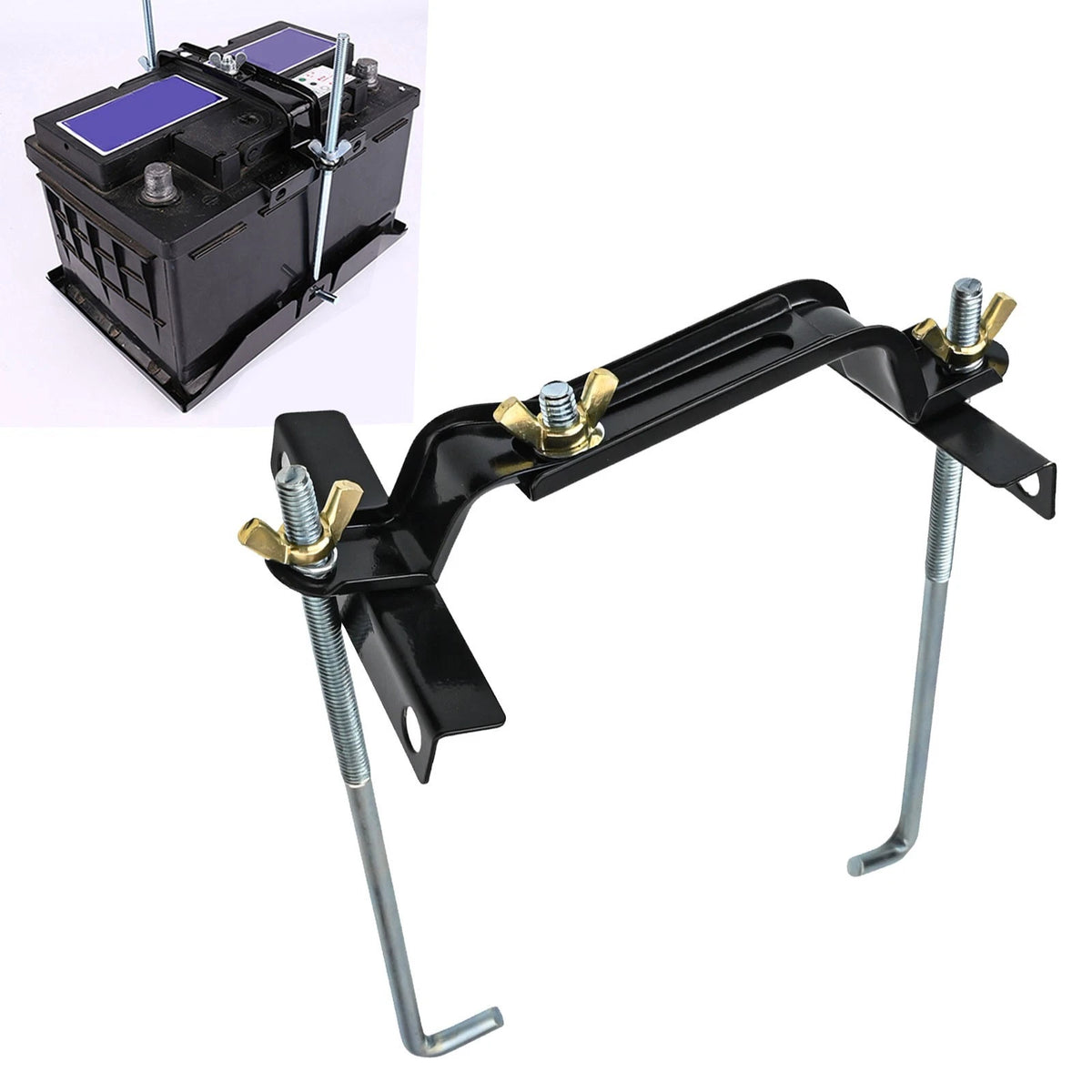 Adjustable Steel Battery Tie Down Bracket for Enhanced Stability