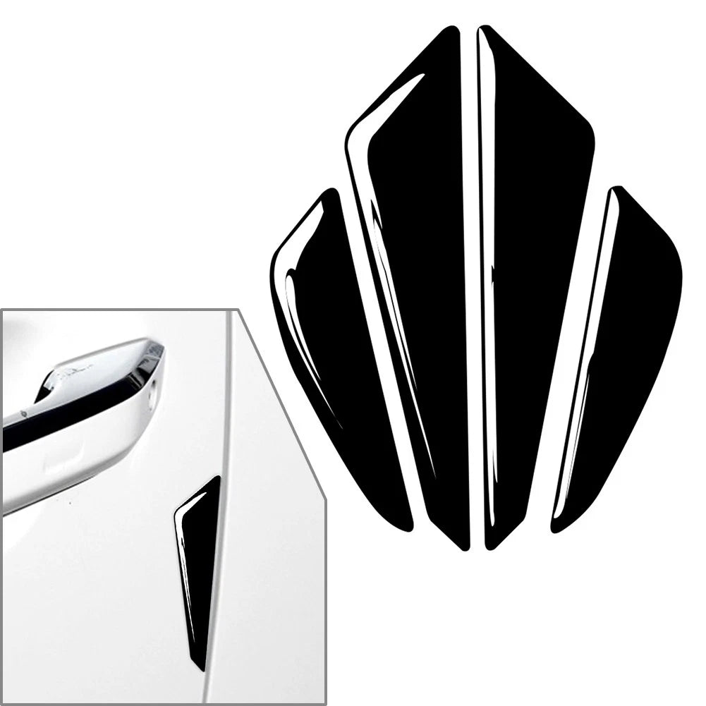 Set of 4 Piano Black Universal Door Edge Guards Trim