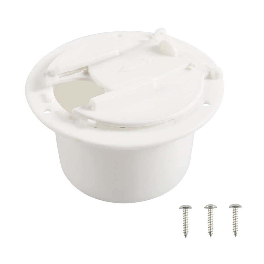Round Electric Power Cord Cable Hatch Cover for RV Camper Trailer