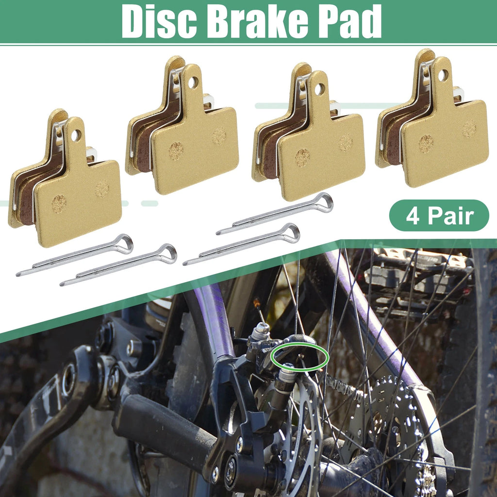 Disc Brake Pads Sintered Metal Front Rear Pair with Split Pin for Shimano