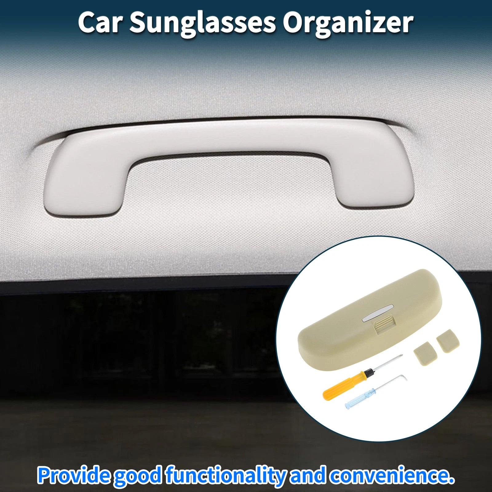 Car Sunglasses Case Storage Box for Mitsubishi Outlander Eyeglasses Holder