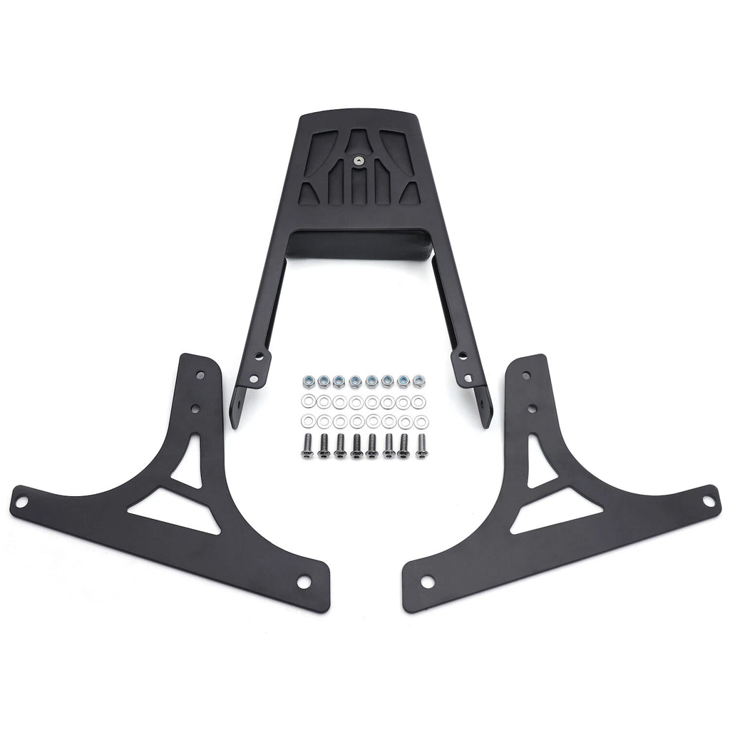 Black Backrest Sissy Bar with Leather Pad for Harley Softail (1984–2023)