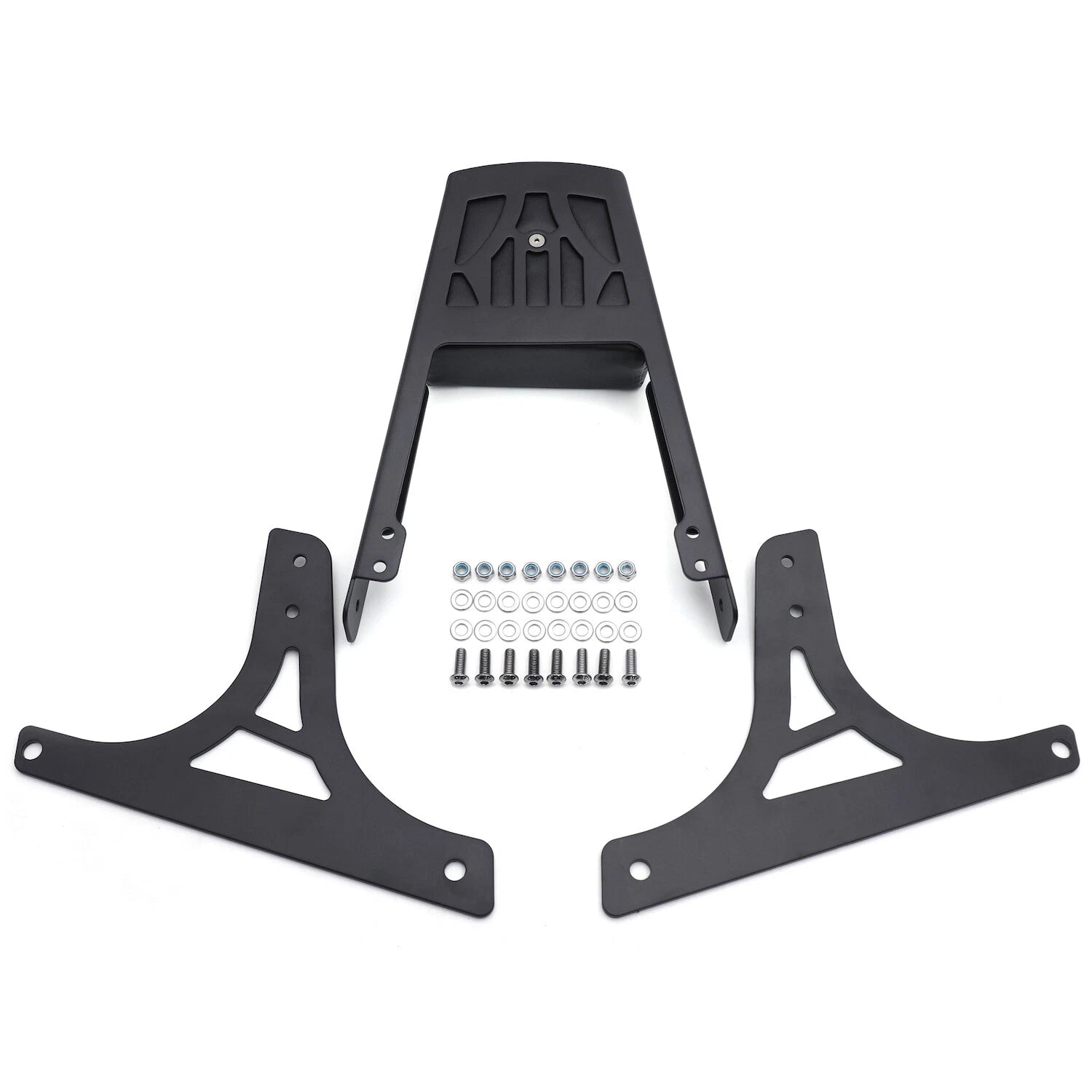 Black Backrest Sissy Bar with Leather Pad for Harley Softail (1984–2023)