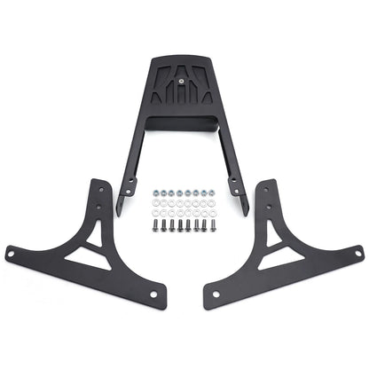 Black Backrest Sissy Bar with Leather Pad for Harley Softail (1984–2023)