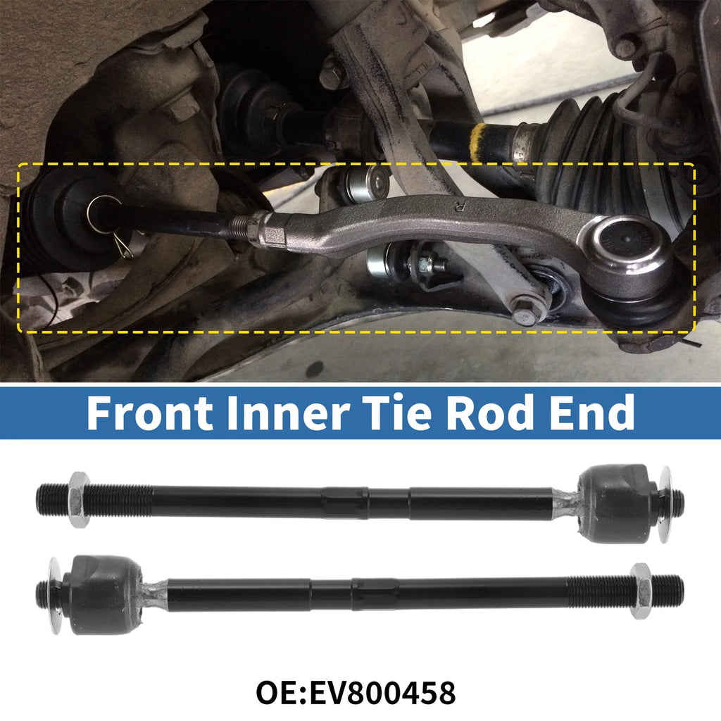 2 Pcs Front Inner Tie Rod End Links for Volvo S40 (2004–2011) EV800458