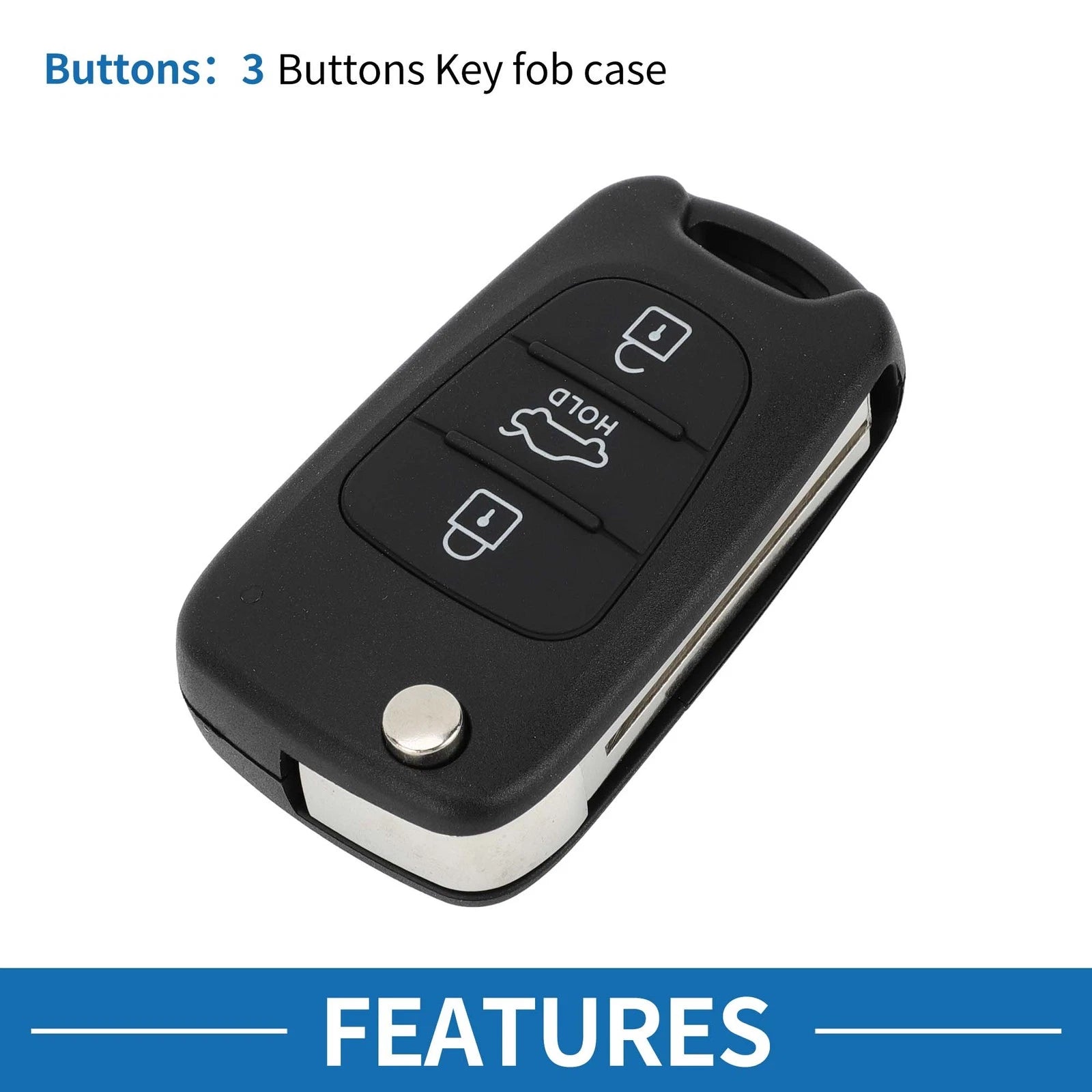 Keyless Entry Remote Key Fob Shell Case for Hyundai i20 i30 i35 (3 Buttons, 2009–2016)