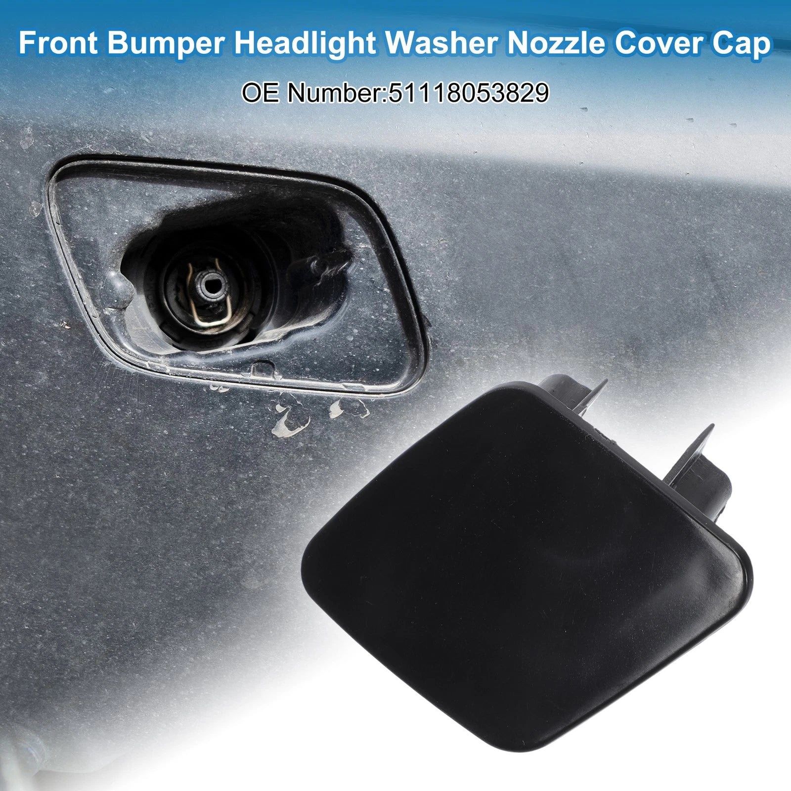 Front Left Headlight Washer Nozzle Cover Cap for BMW 1 Series 116i (2008–2019)