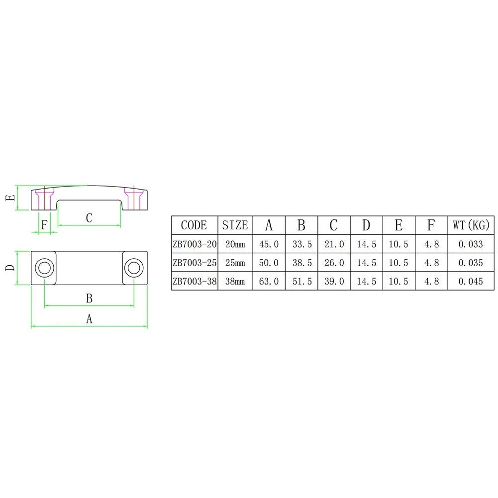 4X Webbing Press Plate 316 SS for Bimini Top and Boat Applications