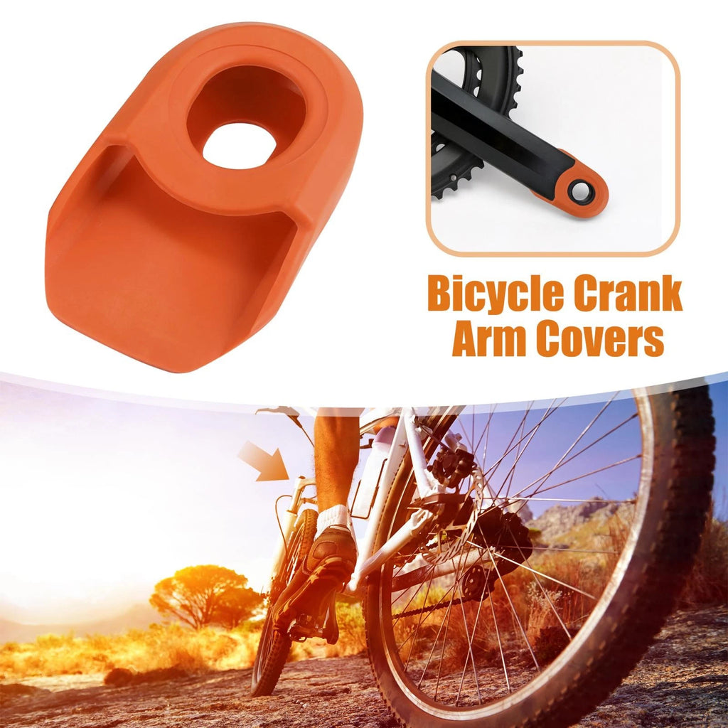 Crank Boot Protector Set Soft Plastic for Bike Cycling Crank Orange (2 Pack)