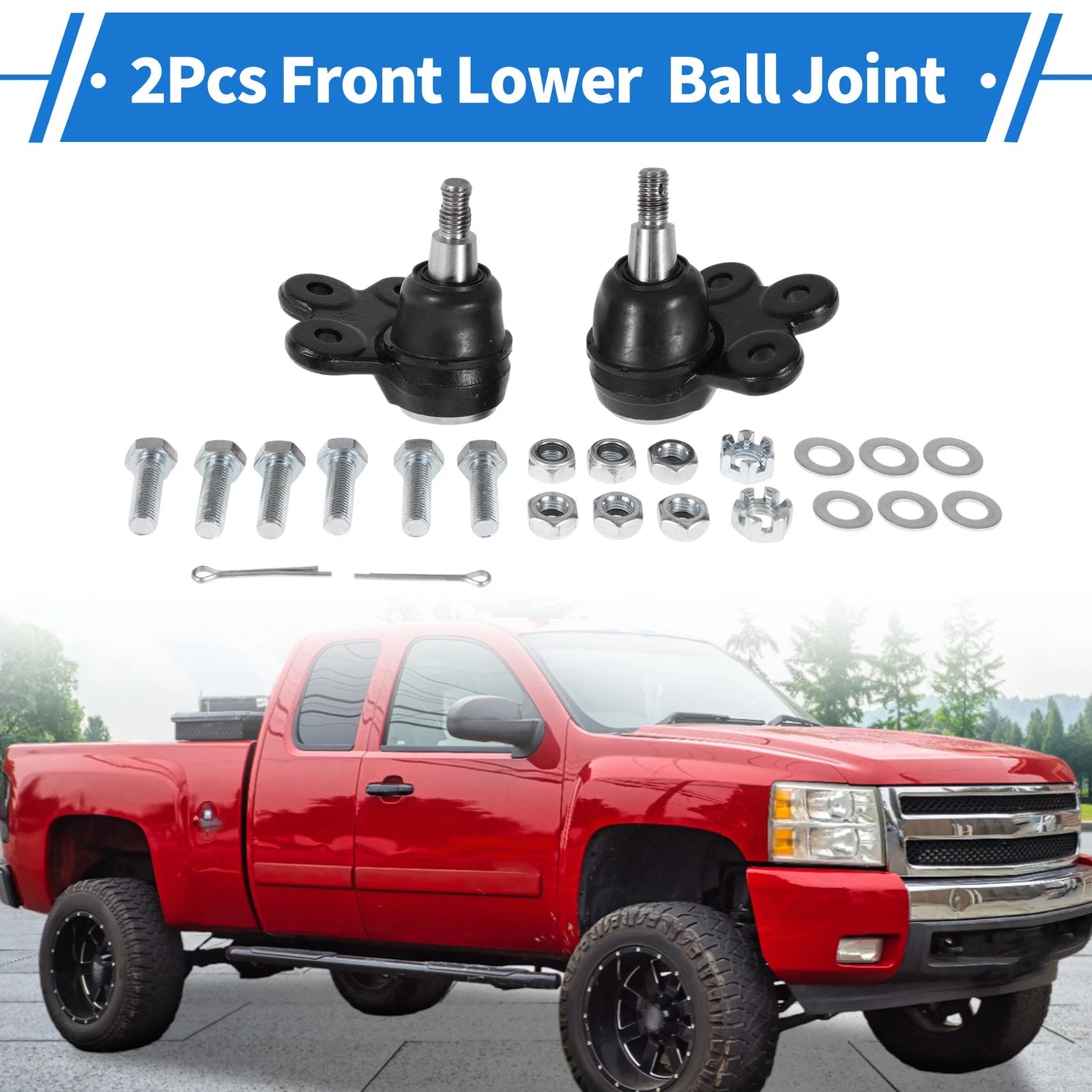 2 Pcs Front Lower Ball Joints Replacement for Chevrolet Equinox (2010–2017)