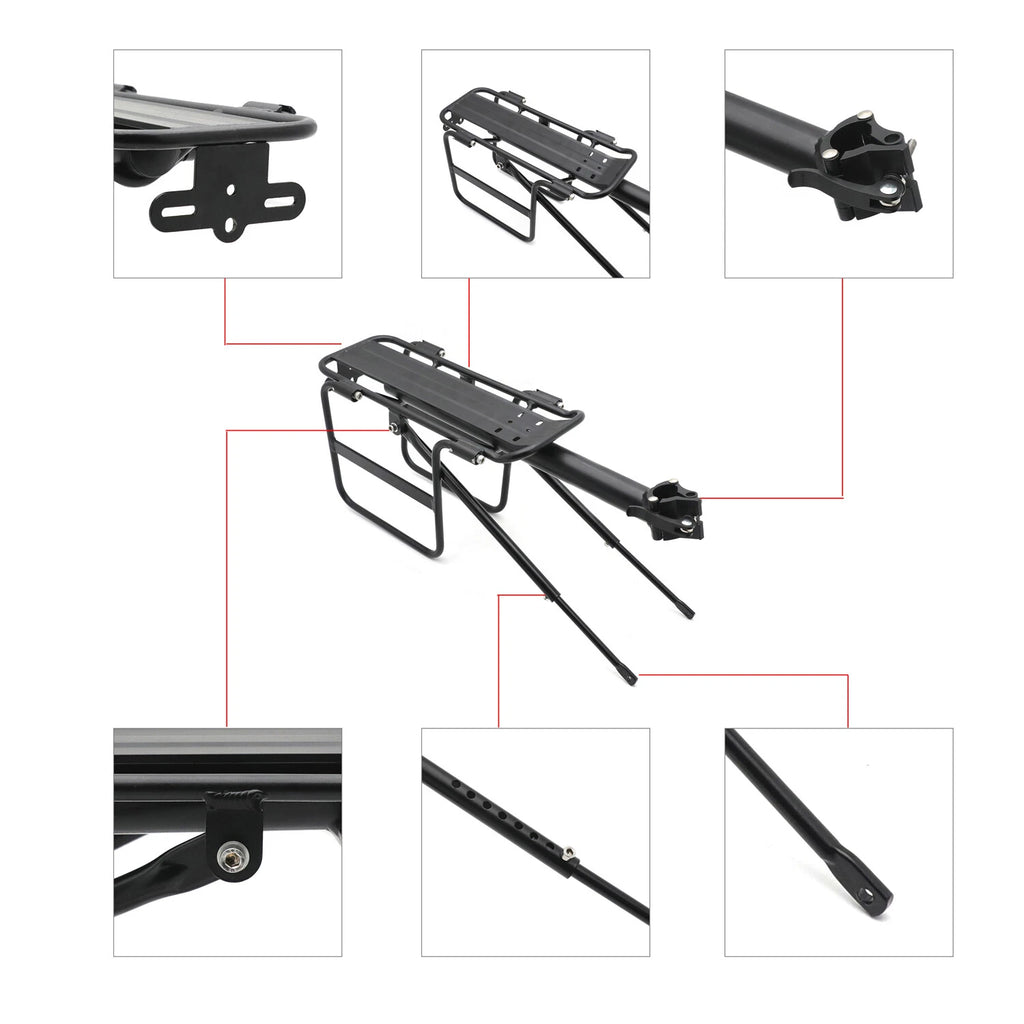 Rear Rack Fender for Bicycle (Adjustable Side Wing)