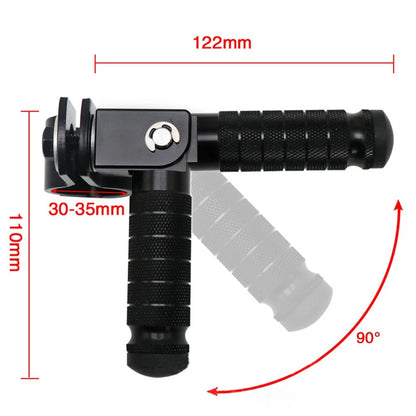 2X Gold Motorcycle Folding Rear Footpeg Kit for Universal Models (30mm-32mm)