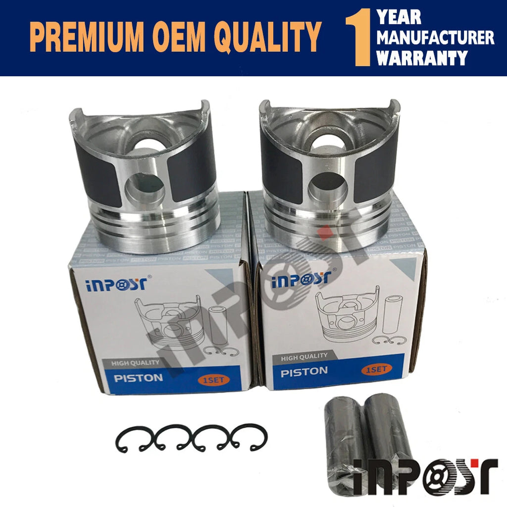 2 Sets STD Pistons for Kubota Z600 ZB600 Engine (B4200)