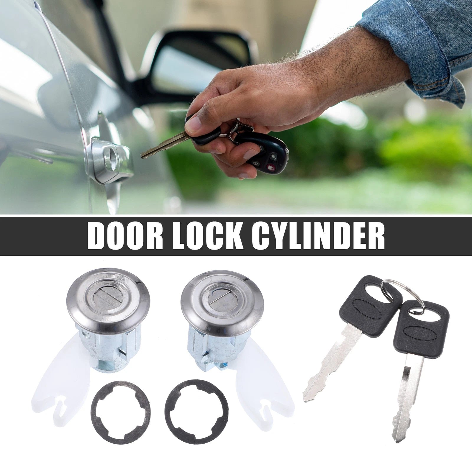 Car Door Lock Cylinder Kit with 2 Keys for Ford Explorer (1992–1995)