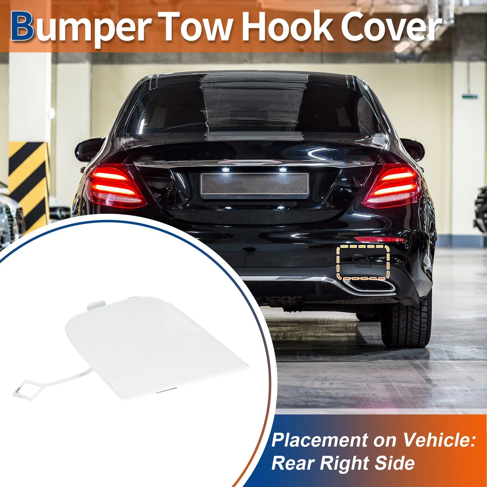 Rear Tow Hook Cover Replacement for Mercedes-Benz E-Class W213 (2016–2021)