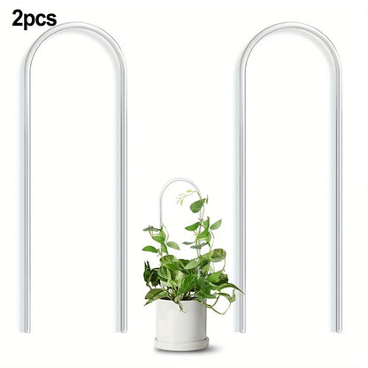 Transparent U Shaped Plant Trellis for Indoor Plants and Vines Display