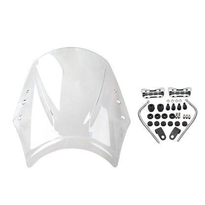 Clear Universal Motorcycle Windshield Wind Screen Deflector