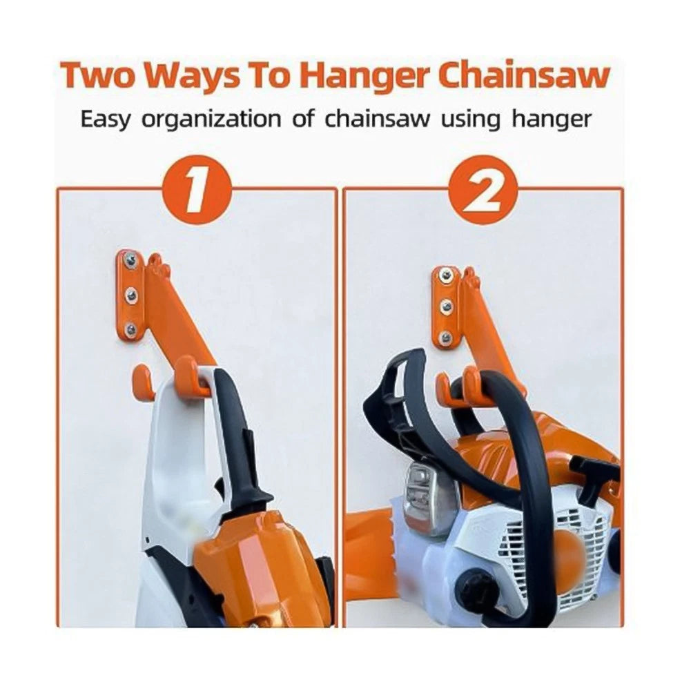 Chainsaw Wall Mount Bracket for Compact Models (Solid Metal)