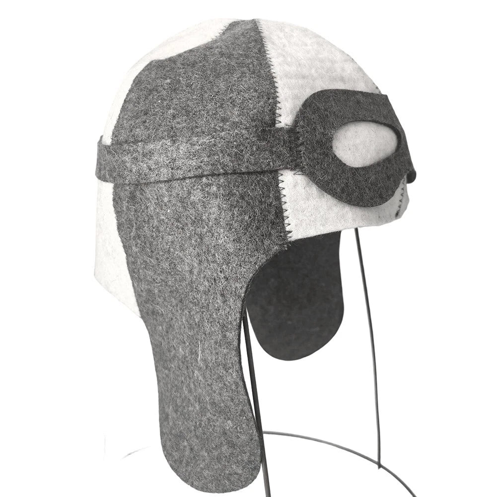 Sauna Hat for Men Pilot Style Felt Lightweight Heat Protection