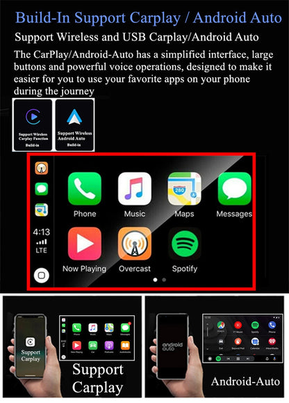 7" Android 13.0 Stereo Radio GPS Wifi For Ford Transit Connect 2014-2018 Carplay