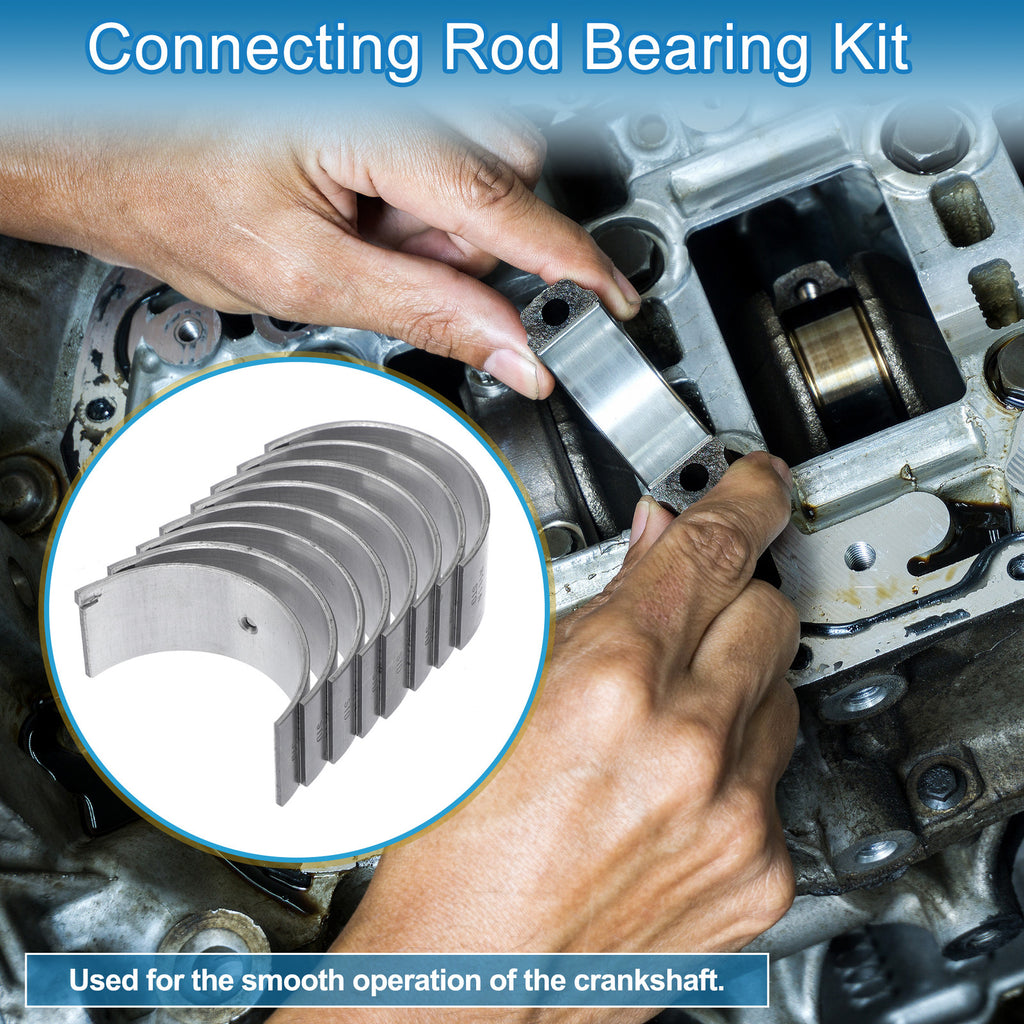 Connecting Rod Bearing Set Replacement Kit 8 Pc for Mitsubishi (2006–2015)