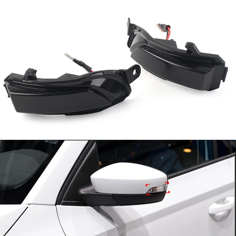 Dynamic Turn Signal LED Side Wing Mirror Indicator for Skoda Rapid Fabia (2012–2020)