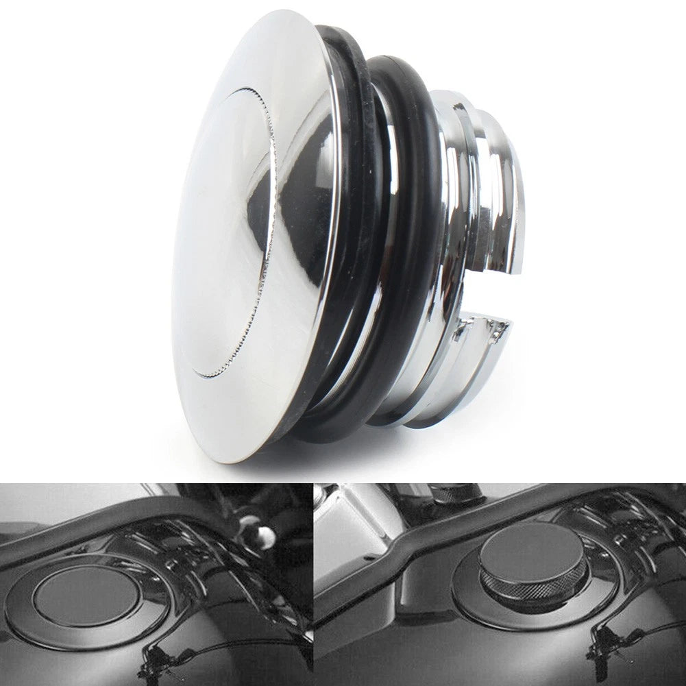 Chrome Fuel Tank Gas Cap Cover for Harley (1982–2017)