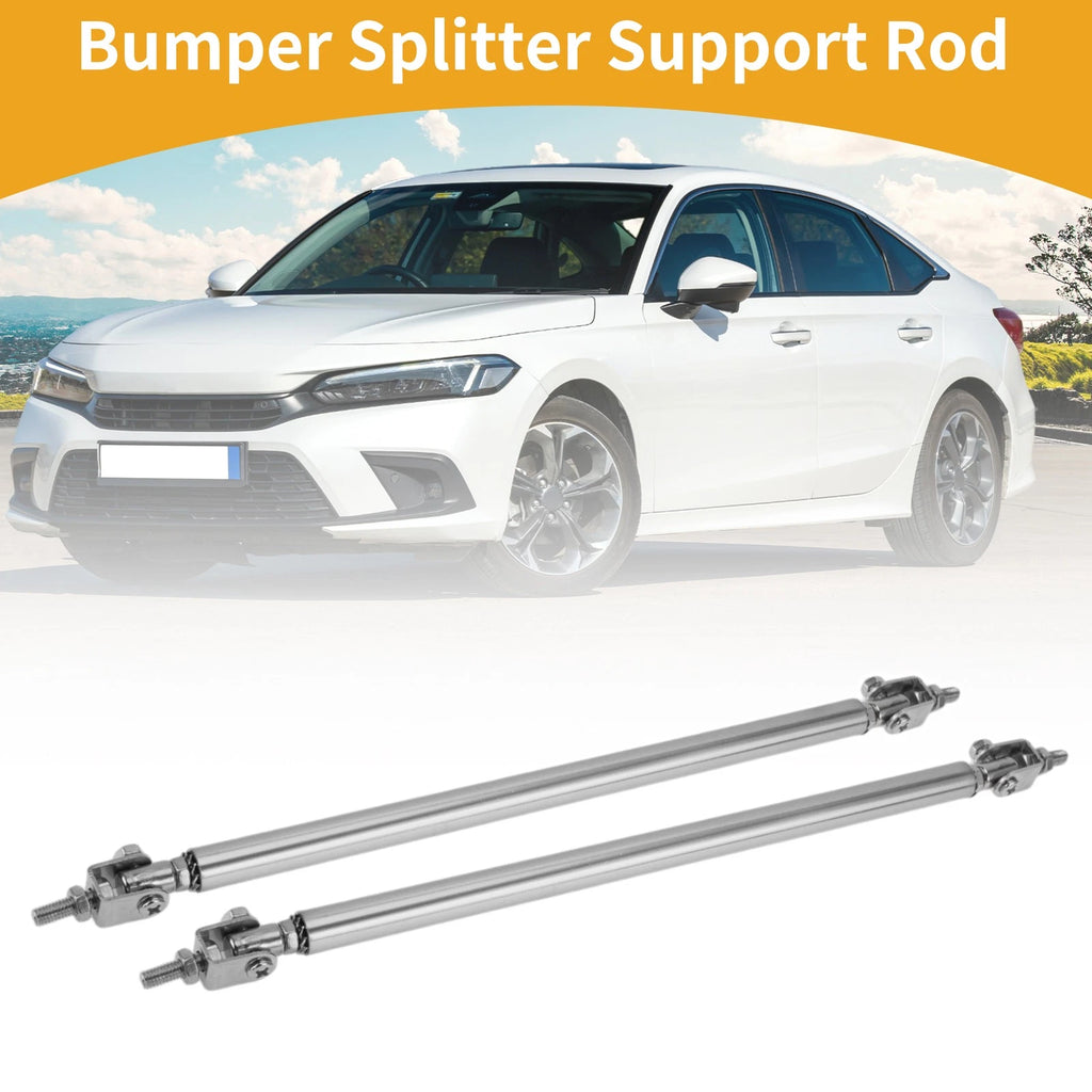 2X Adjustable Front Bumper Lip Splitter Strut Rod Tie for Universal Fit