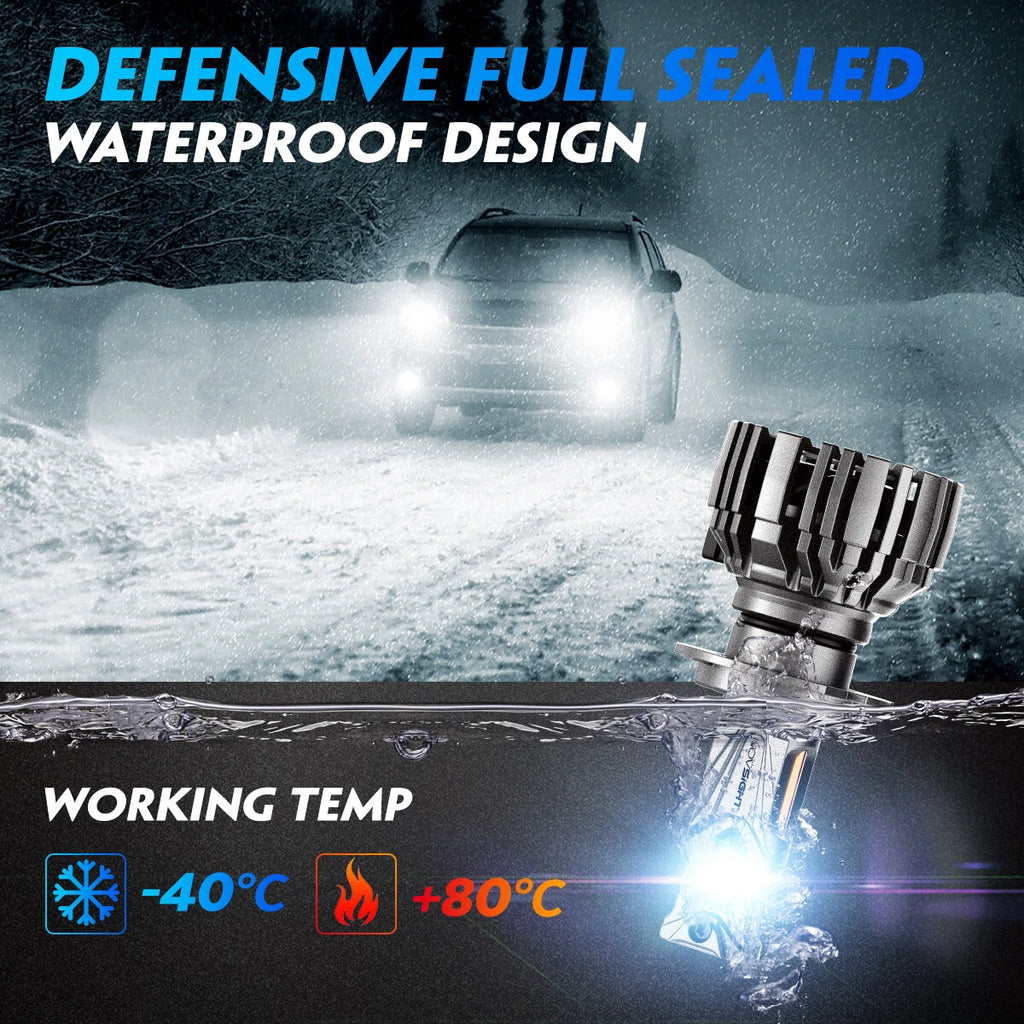 2X H11 LED Headlight Bulbs Conversion Kit 6500K 30000LM for
