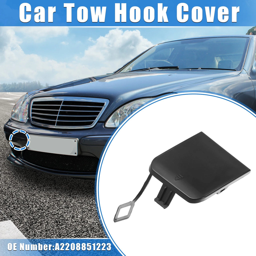 Front Bumper Tow Hook Eye Hole Cover Cap Replacement for Mercedes-Benz S430 (2003–2006)