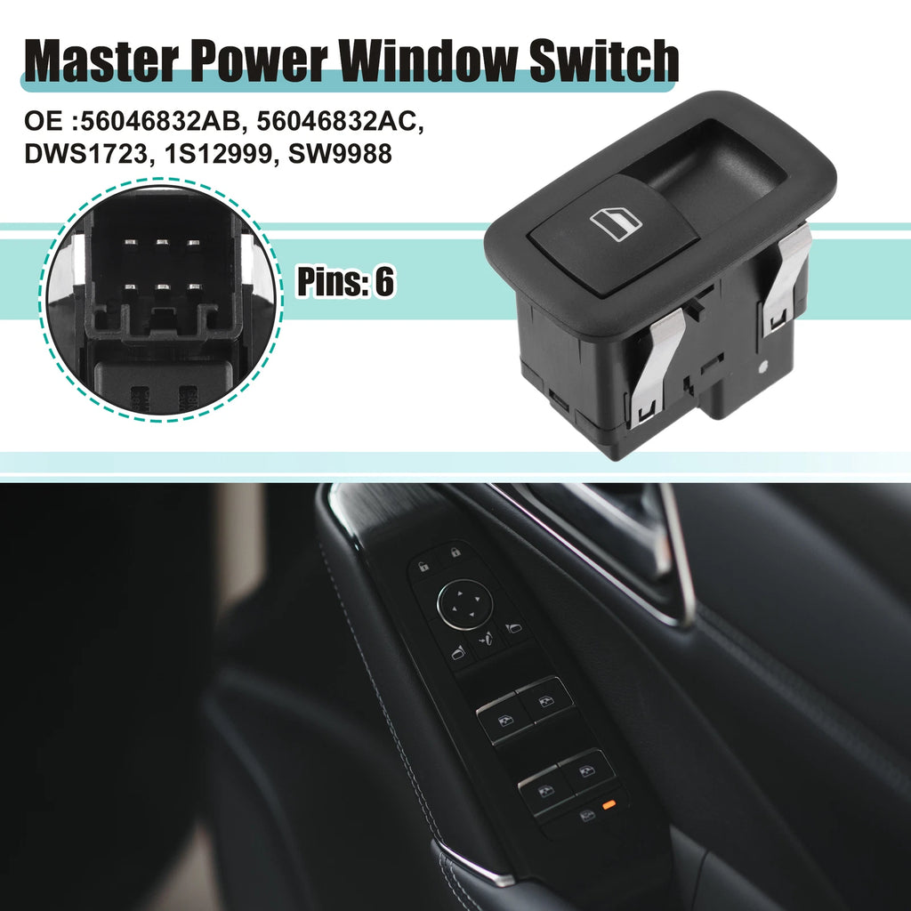 Rear Right Passenger Side Power Window Switch for Chrysler 300 (2011–2014)