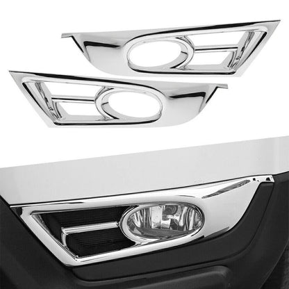 Pair Front Fog Light Cover Trim for Honda CR-V (2017–2018) Chrome