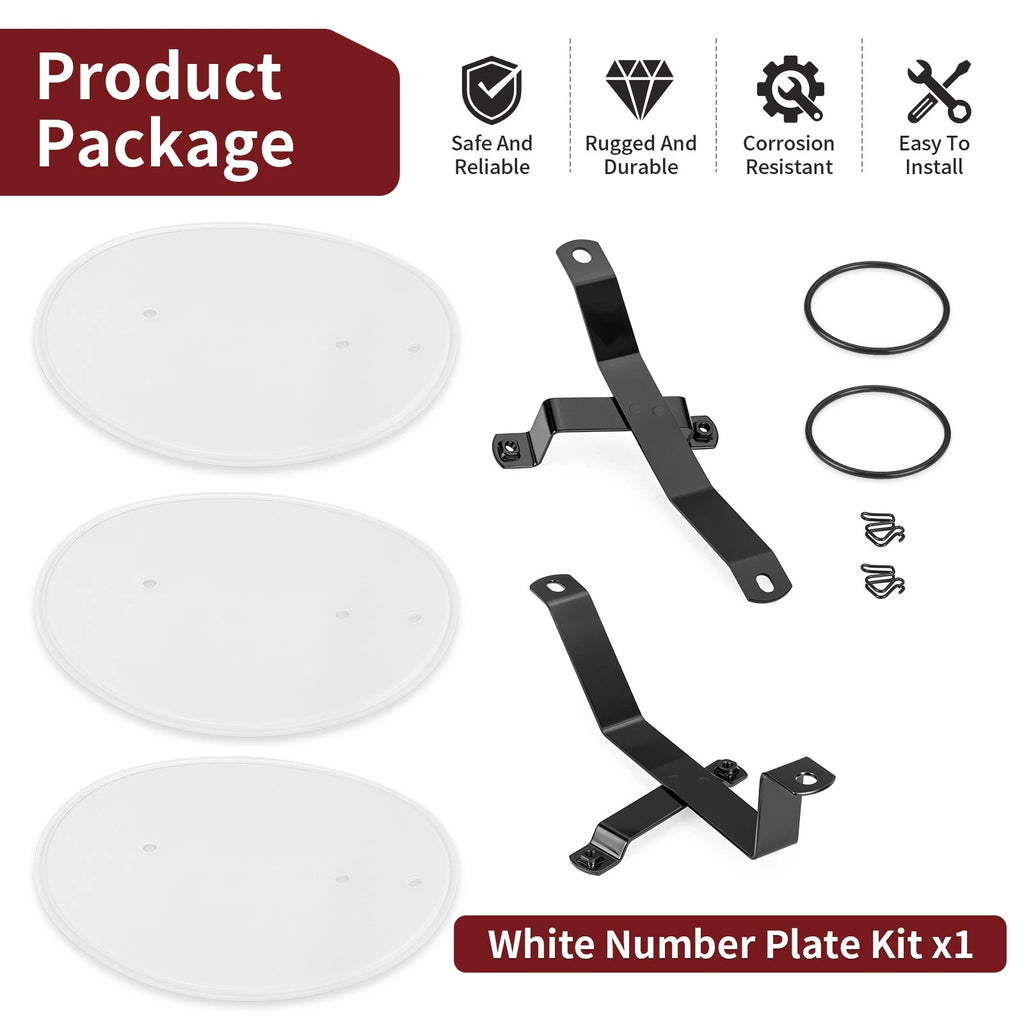 Number Plate Kit for Honda Z50 Z50R (1979–1987) - Brackets & 3 Plastics