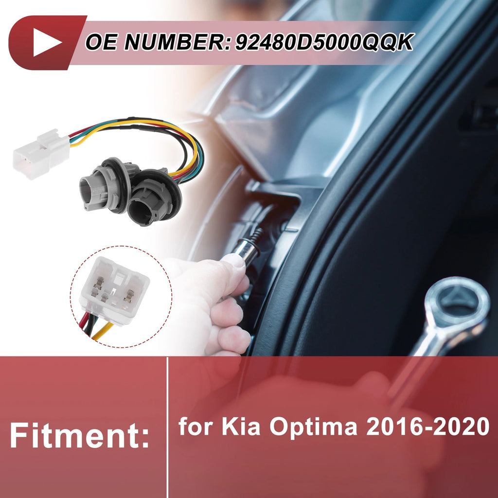 Tail Light Socket Wiring for Kia Optima (2016–2020) No. 92480D5000Q QK