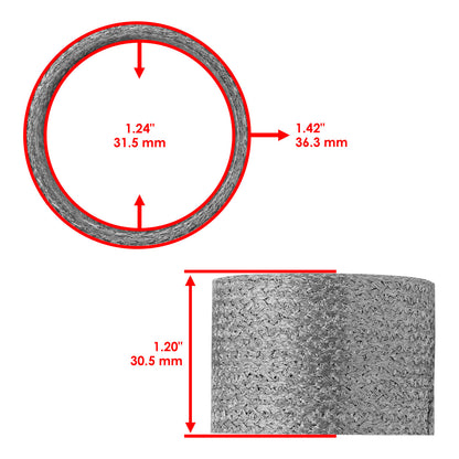 Exhaust Muffler Connecting Gasket Replacement for Suzuki LT-F300F Kingquad (1999–2002)