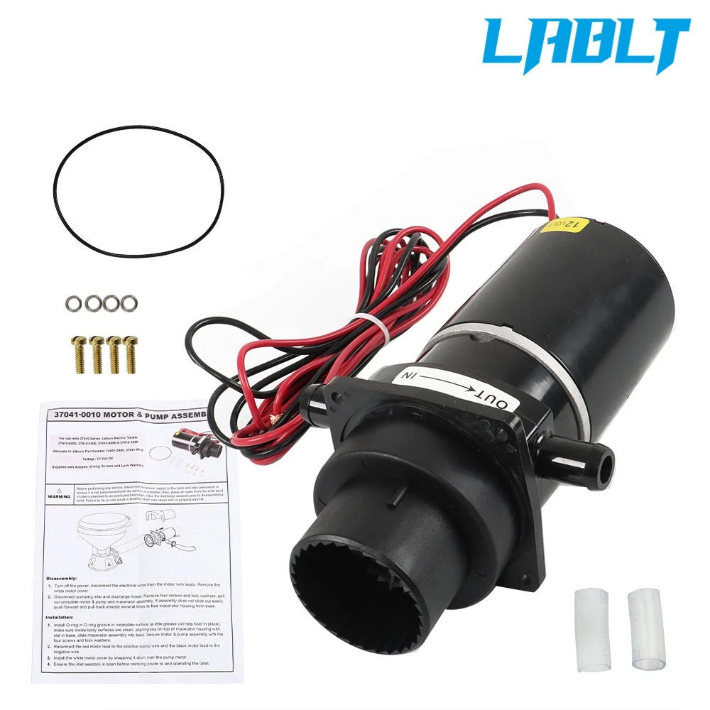Motor Pump Assembly 12V for Electric Toilets LABLT 37041-0010, 74001-2460