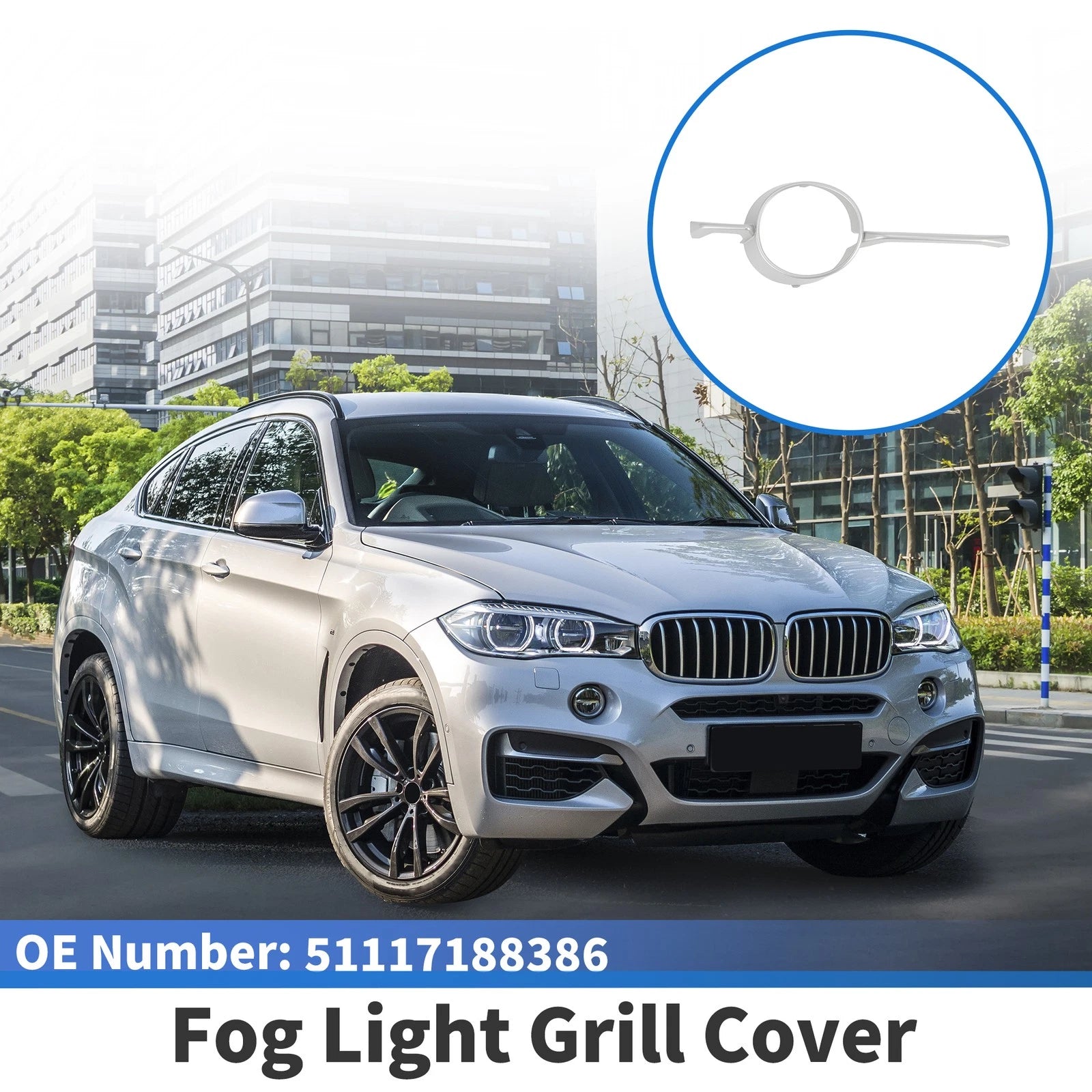 Front Right Fog Light Grill Replacement for BMW X6 (2008–2014)