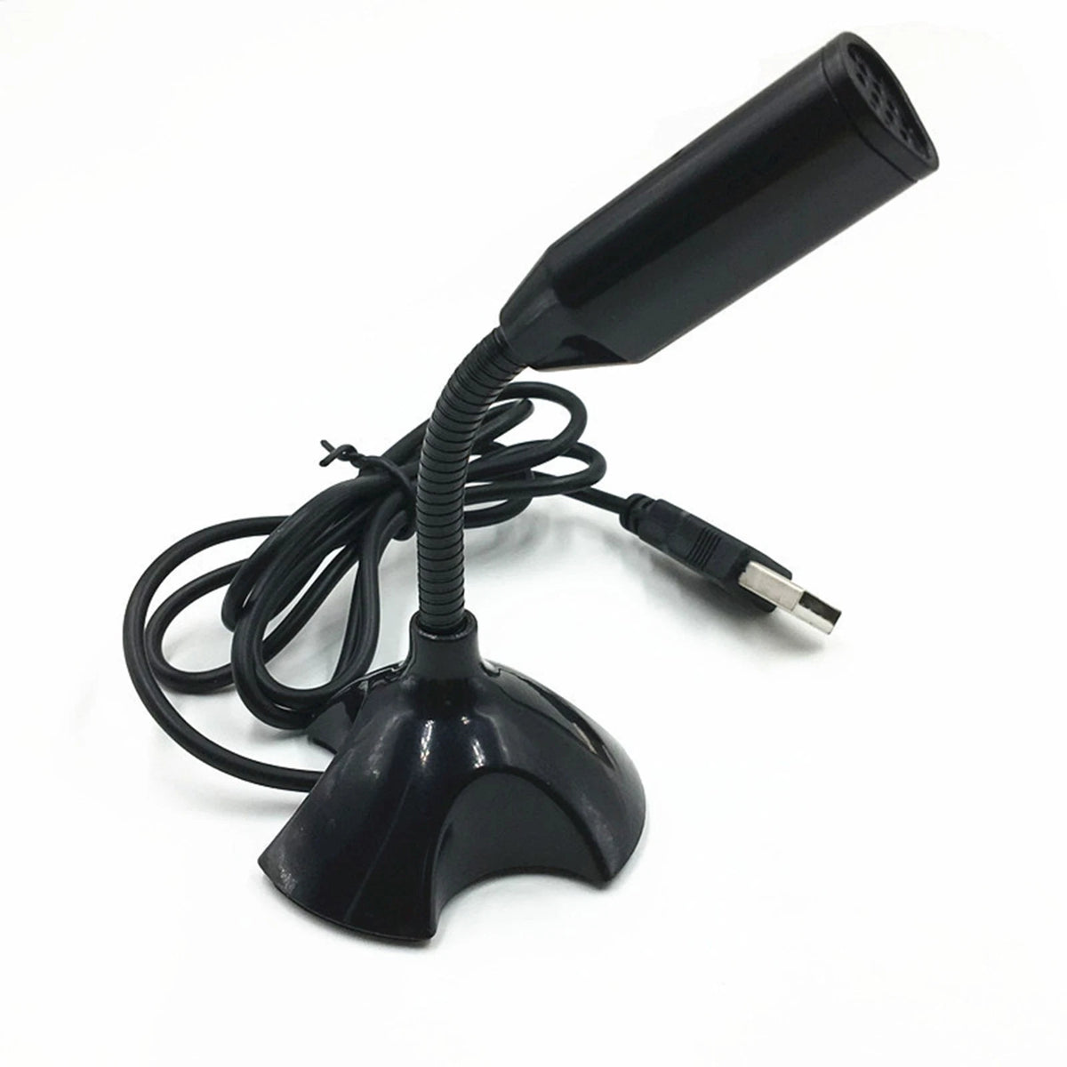 USB Mini Desktop Speech Microphone Stand for PC Laptop