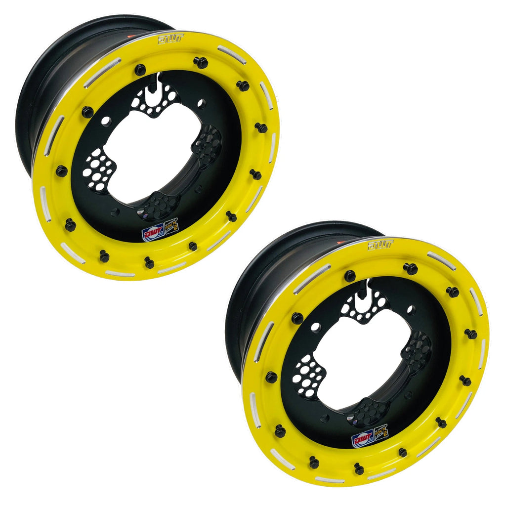 DWT ROK'N LOCK Front Yellow Beadlock Rims for TRX450R 450ER (2004–2007)