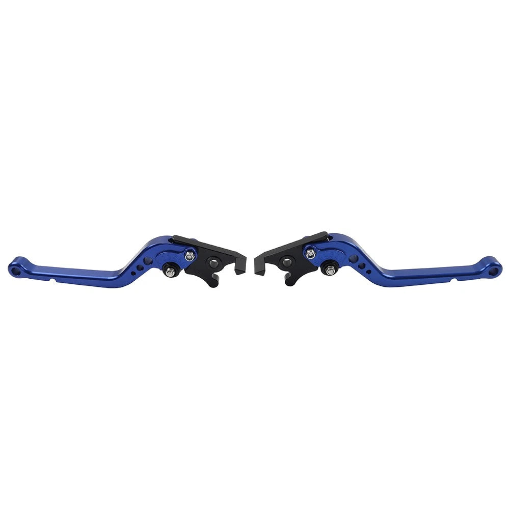 CNC Adjustable Long Brake Clutch Levers Blue for Yamaha MT-07 (2014–2024)