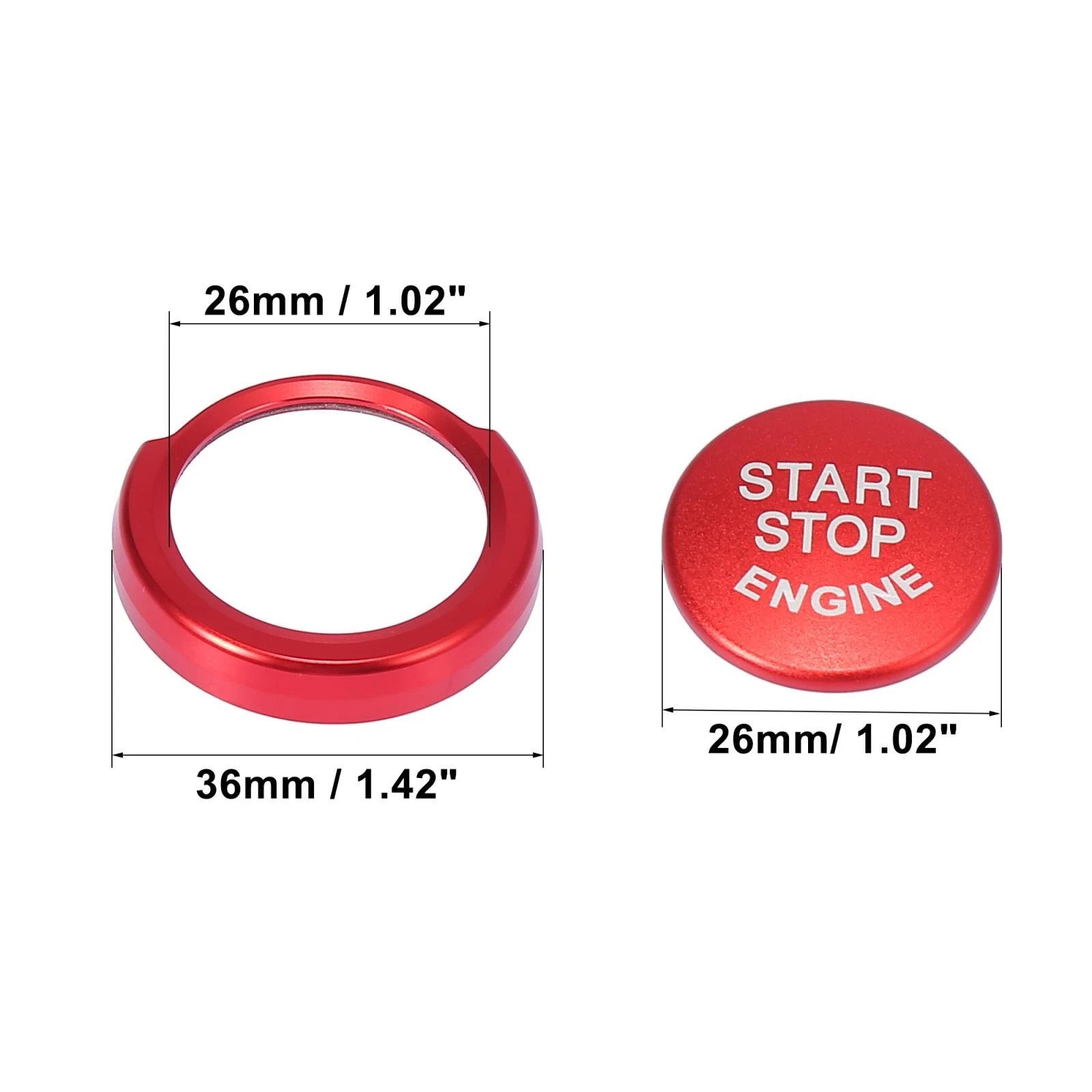 Engine Start Stop Button Cap with Ring Kit for BMW 1 2 3 4 Series X1 X2