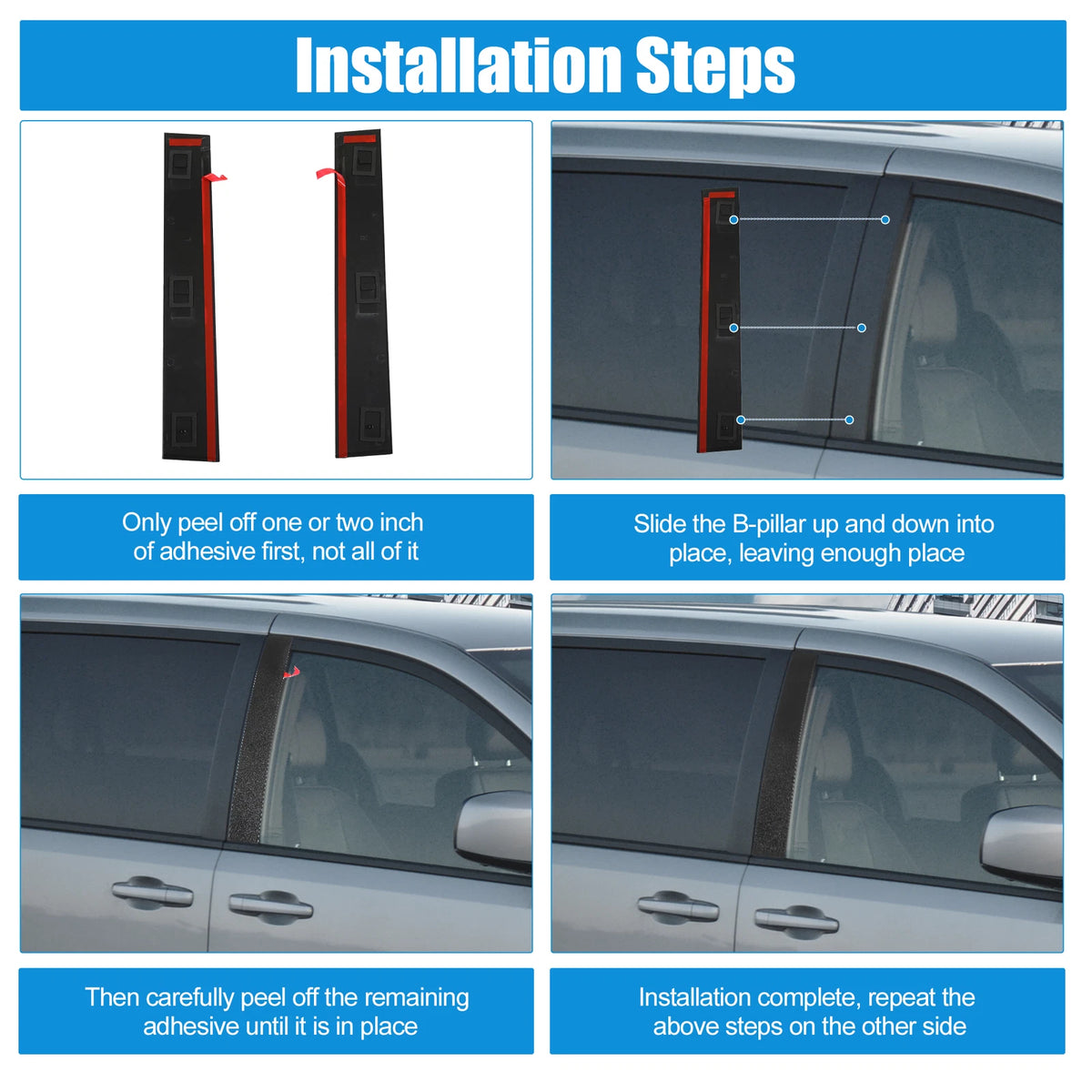 Windshield B Pillar Trim for Chrysler Town & Country, Dodge (2008–2016) 5020664AA