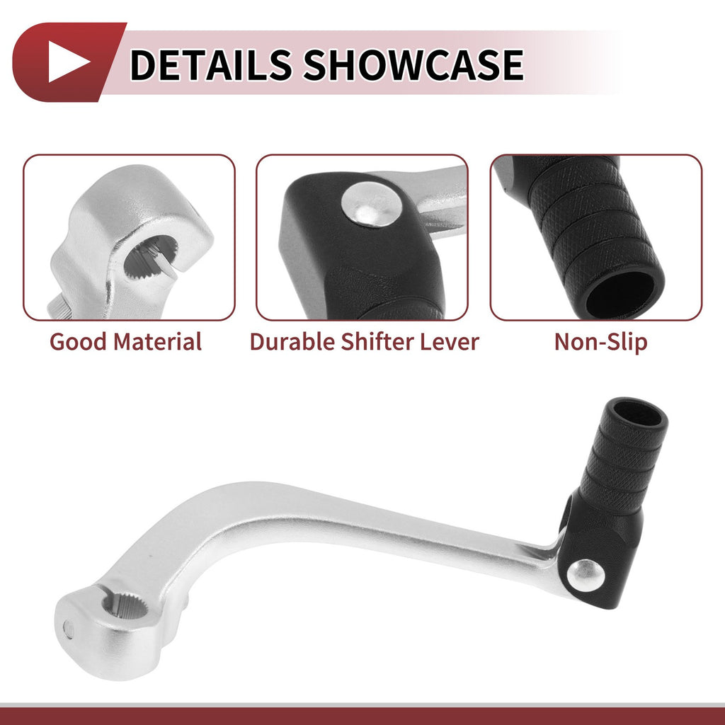 Folding Gear Shifter Lever for Honda CRF110F (2013–2018) Silver Black