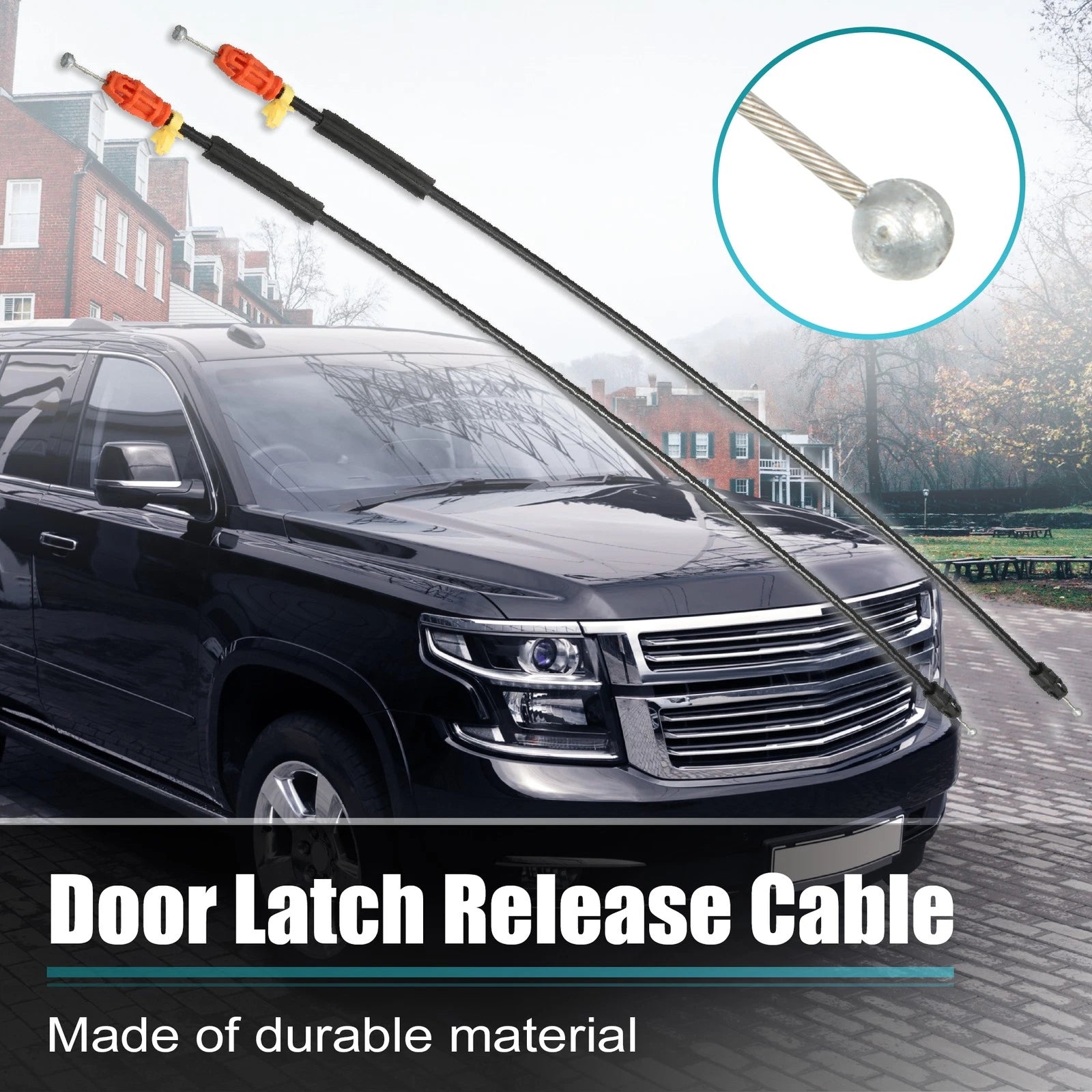 Front Door Handle Latch Release Cable 2pc for Chevrolet Silverado (2007–2014)
