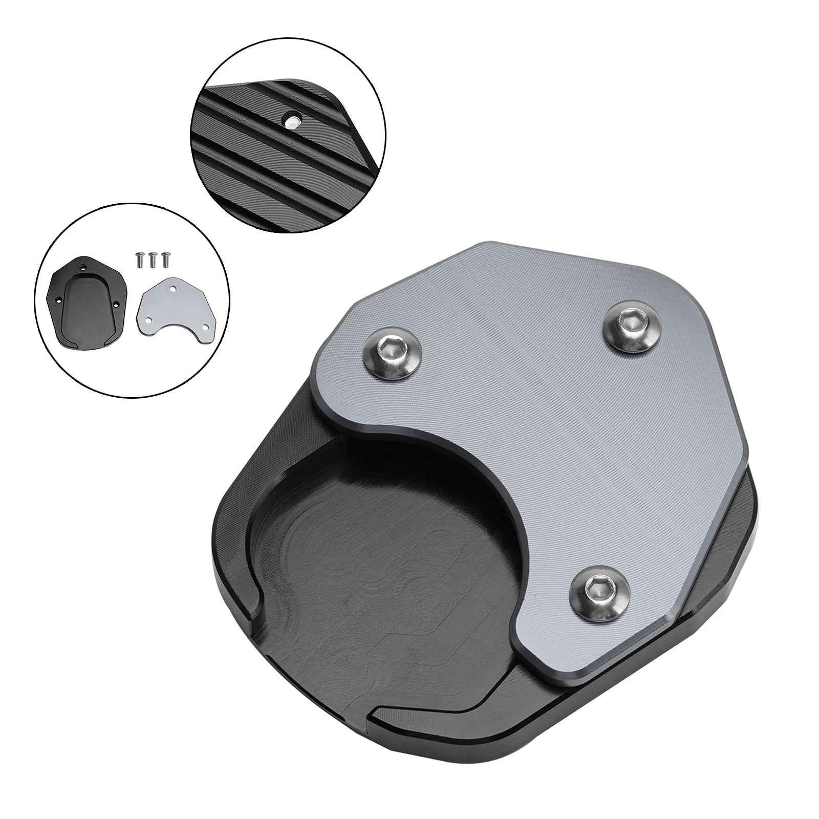Kickstand Enlarger Plate Pad for Tiger Sport 660 (2022–2025) Titanium