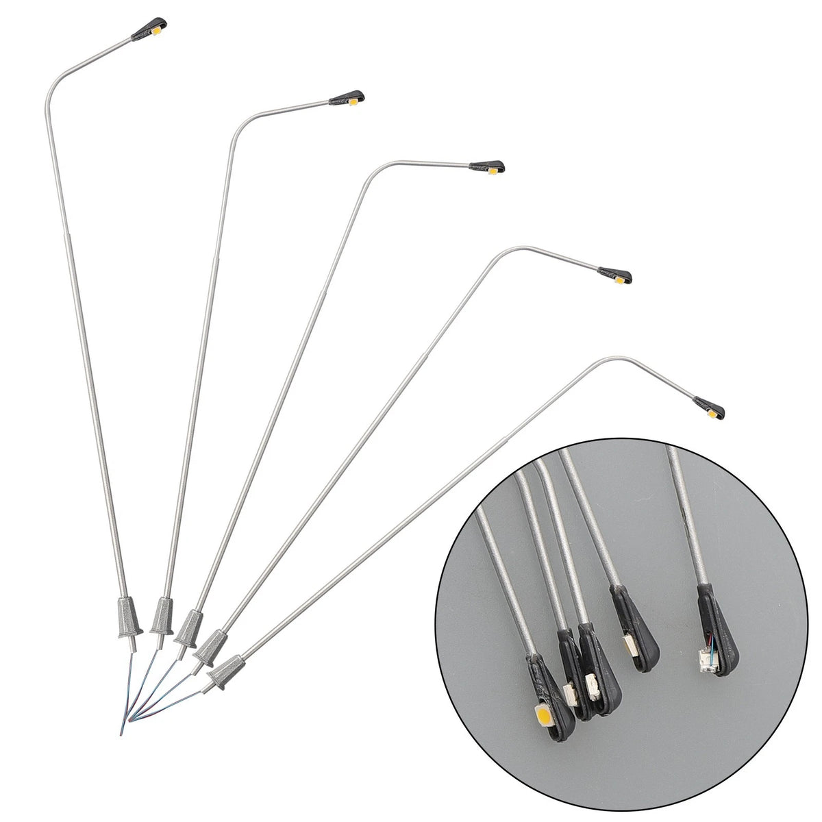 5x Street Lamp Model Railway Light for Train Decor (20cm)