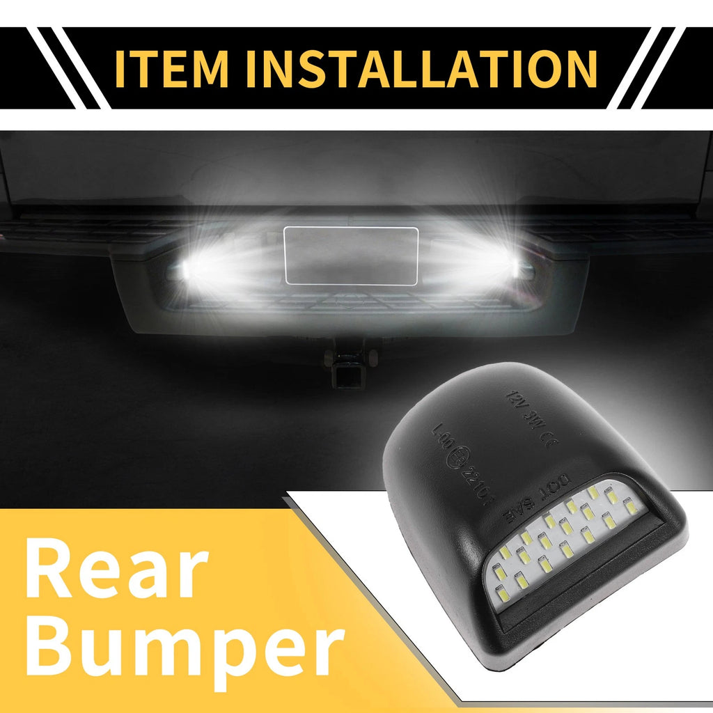 2pcs License Plate Light Lamp Replacement for Chevrolet Silverado (2011–2018)