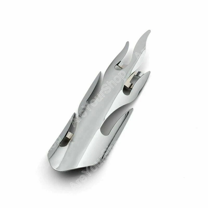 Chrome Flame Exhaust Muffler Pipe Heat Shield Cover for T9