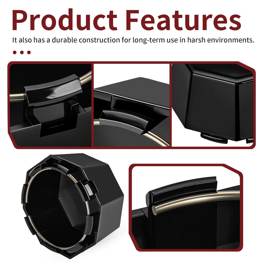 Matte Black Hub Cap Cover x2 for Polaris Sportsman 570 Touring (2020–2023)