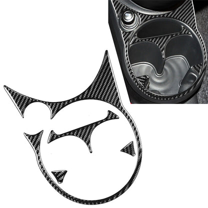 Carbon Fiber Cup Holder Panel Cover for Fiat 500 (2012–2015)